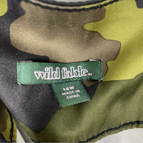 Wild Fable Green Camo Satin Jogger Pants Plus Size 14W - Picture 7 of 7